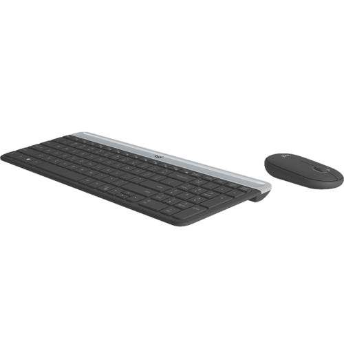 סט מקלדת דקה ועכבר LOGITECH דגם MK470 בצבע אפור