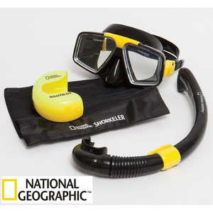 מארז קומבו מסדרת EXPEDITION, דגם MARINER מסכה + שנורקל מתקפל תוצרת נשיונל ג
