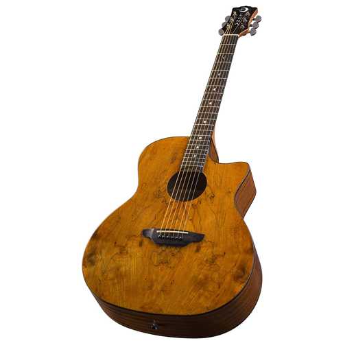 גיטרה אקוסטית מדגם Gypsy Exotic בגימור Spalt Maple Graphic מבית Luna 