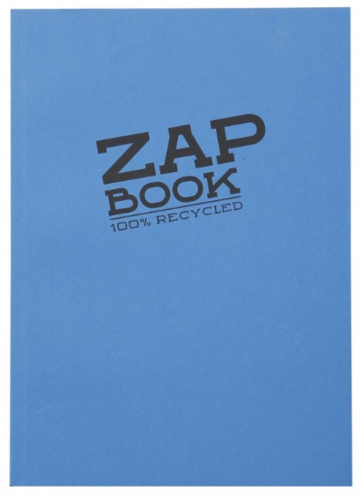סקצ'בוק A6 עם ספירלה, 160 דפים, 100% ממוחזר ZAP BOOK, שחור