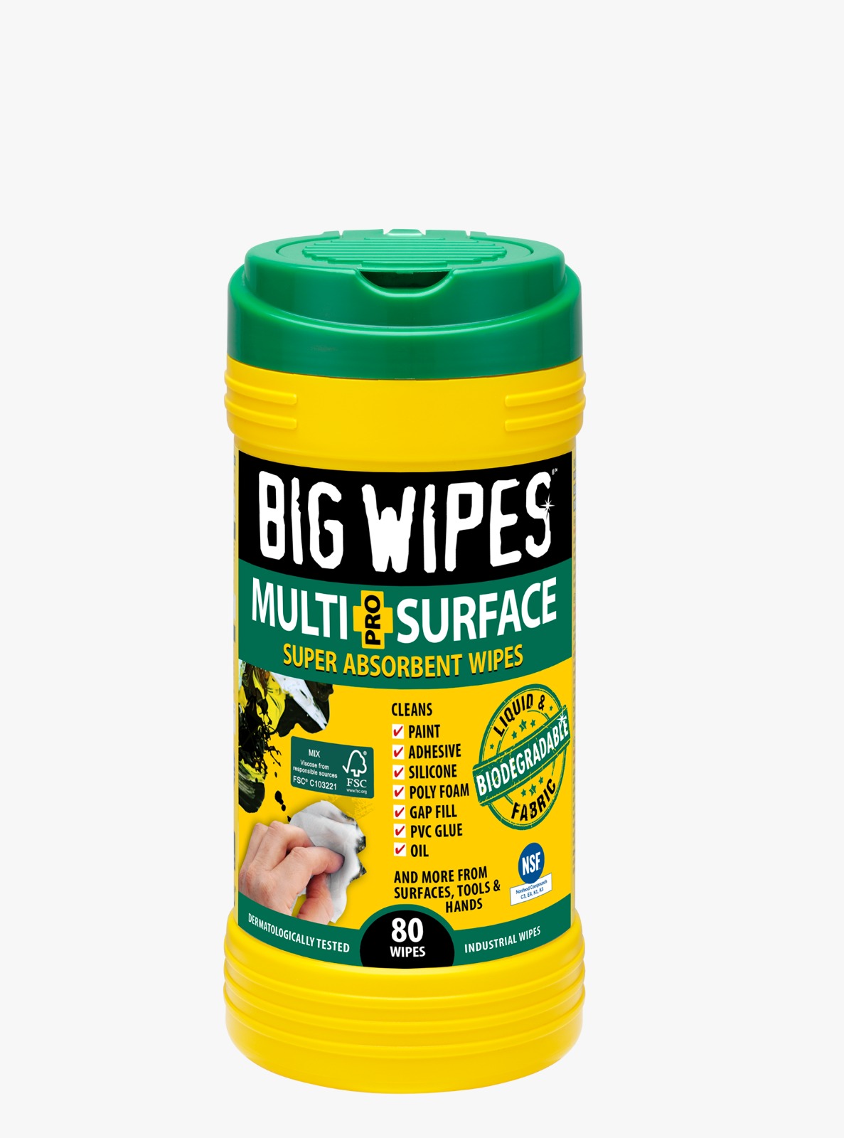 מגבונים לניקוי משטחים MULTI-SURFACE SUPER ABSORBENT BIO WIPES 