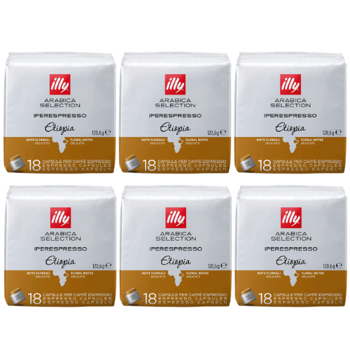 108 (6X18) קפסולות הייפר אספרסו אילי אתיופיה Illy IperEspresso Ethiopia