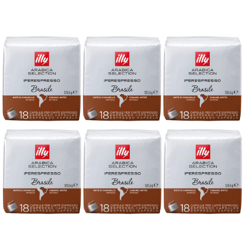 108 (6X18) קפסולות הייפר אספרסו אילי ברזיל Illy IperEspresso Brasile