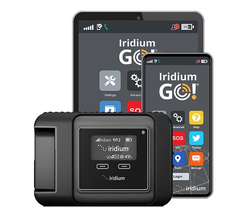 Iridium GO מגשר תקשורת לוויינית לסמארטפון ומחשב נייד