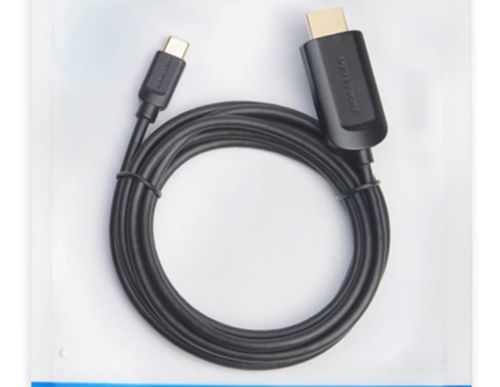 כבל USB TYPE C זכר ל-HDMI זכר באורך 1.5 מטר איכותי מוזהב