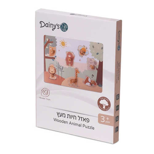 פאזל חיות צבעוני התאמת 7 צורות - דייניז
