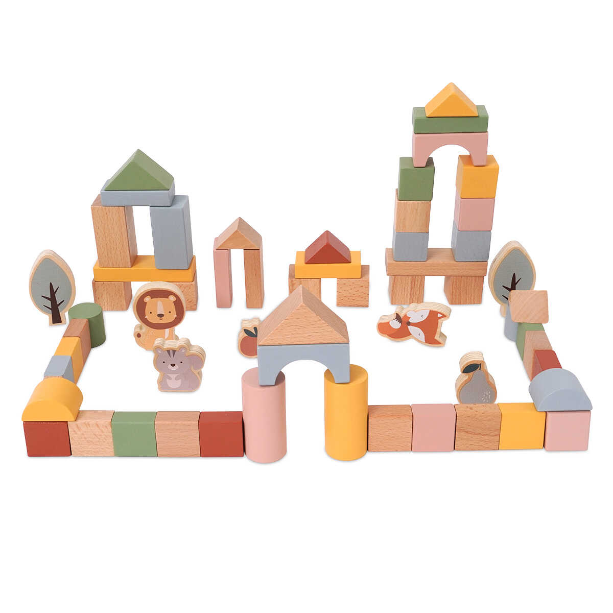 60 קוביות צבעוניות מעץ - דייניז