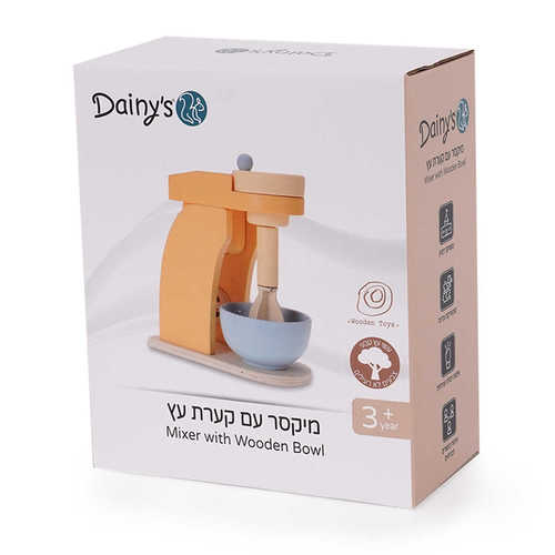 מיקסר צבעוני עם קערה מעץ - דייניז