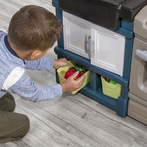 מטבח גדול לילדים דגם מטרו מודרני עם צלילים ו 33 אביזרי משחק 8797