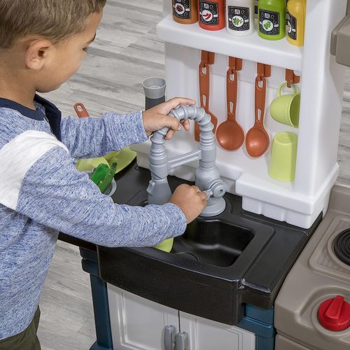 מטבח גדול לילדים דגם מטרו מודרני עם צלילים ו 33 אביזרי משחק 8797