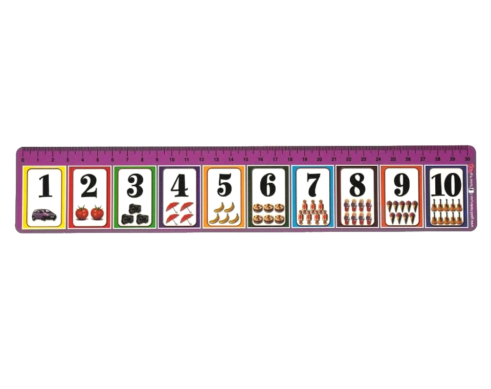 סרגל מספרים אישי - כמות וספרה - 36 יח