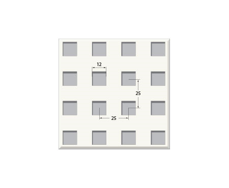 לוח גבס מחורר STANDARD,12/25Q
