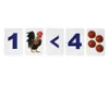 קלפי מספרים 1-10 עשויים ממפל - כמות וספרה