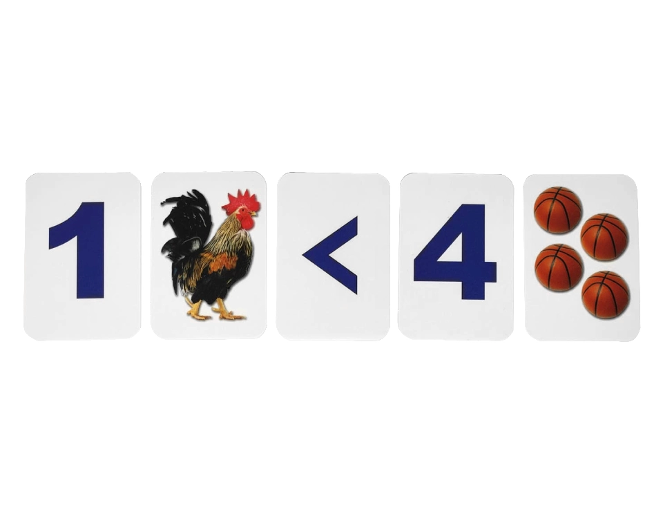 קלפי מספרים 1-10 עשויים ממפל - כמות וספרה