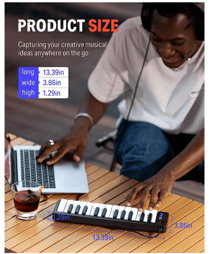 מקלדת מידי מיני 25 קלידים MIDI EC3333 N25 מבית DONNER