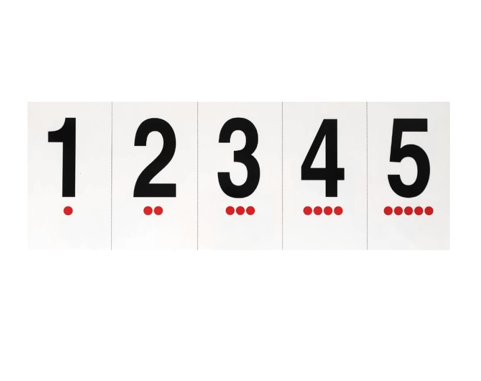סרגל מספרים ללוח 1-20