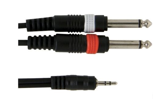 כבל Y אורך 3 מטר PL(s) 3.5 - 2xPL 6.3 מסדרת BASIC LINE מבית GEWA (Germany)