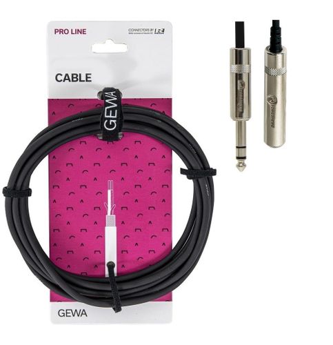 כבל מאריך אוזניות PL 3.5 מקצועי 3 מטר Headphone extension מסדרת PRO LINE מבית GEWA (Germany)
