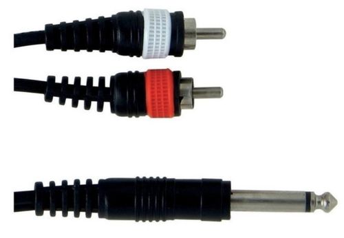 כבל Y אורך 3 מטר PL 6.3 - 2xRCA מסדרת BASIC LINE מבית GEWA (Germany)