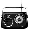 רמקול אלחוטי Bluetooth משולב רדיו בעיצוב רטרו Noa Retro שחור