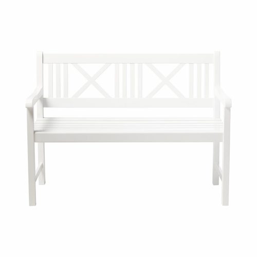 ספסל גינה דו מושבי לבן ROSENBORG bench