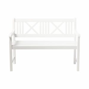 ספסל גינה דו מושבי לבן ROSENBORG bench
