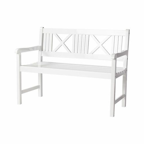 ספסל גינה דו מושבי לבן ROSENBORG bench