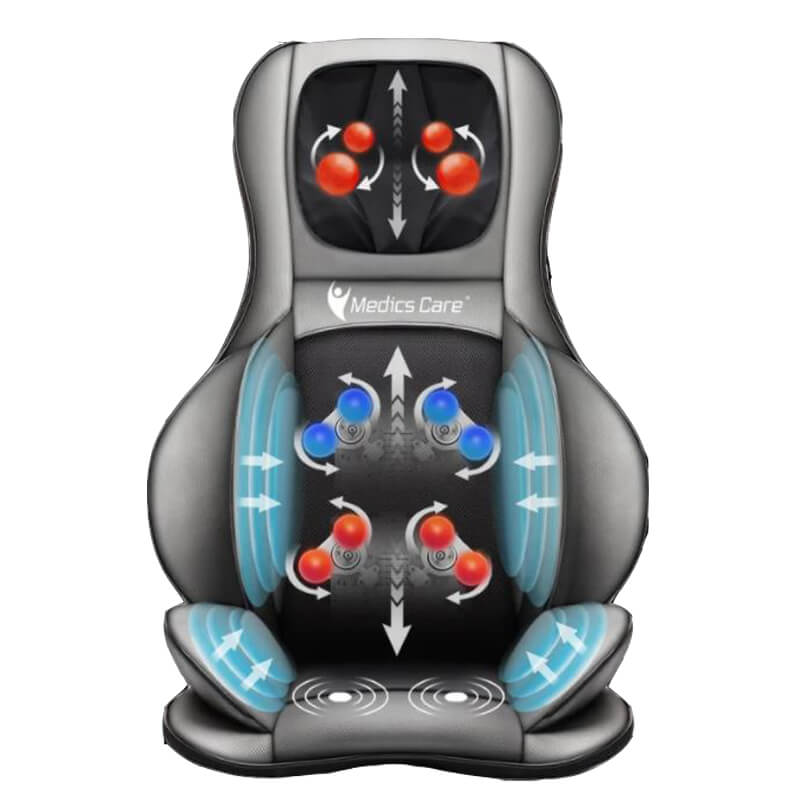 מושב עיסוי שיאצו מולטי פונקציונלי Medics Care MC-2309