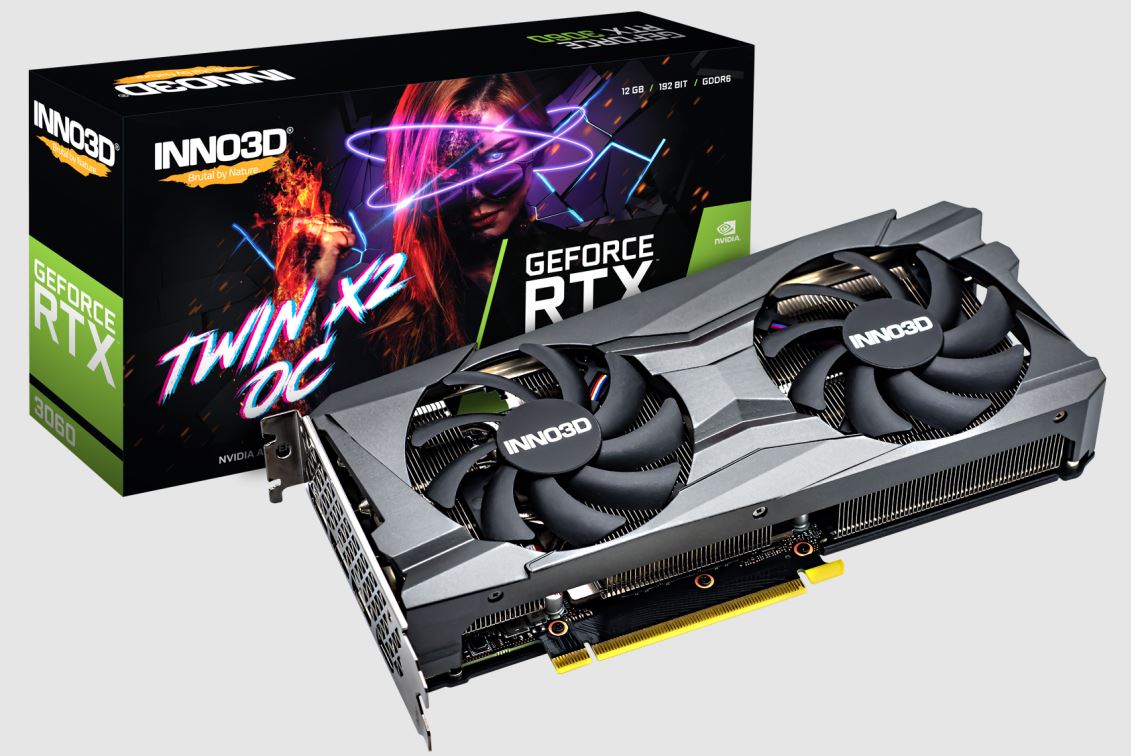 כרטיס מסך Inno3D GeForce RTX3060 N30602-12D6X-11902120H Twin X2 OC
