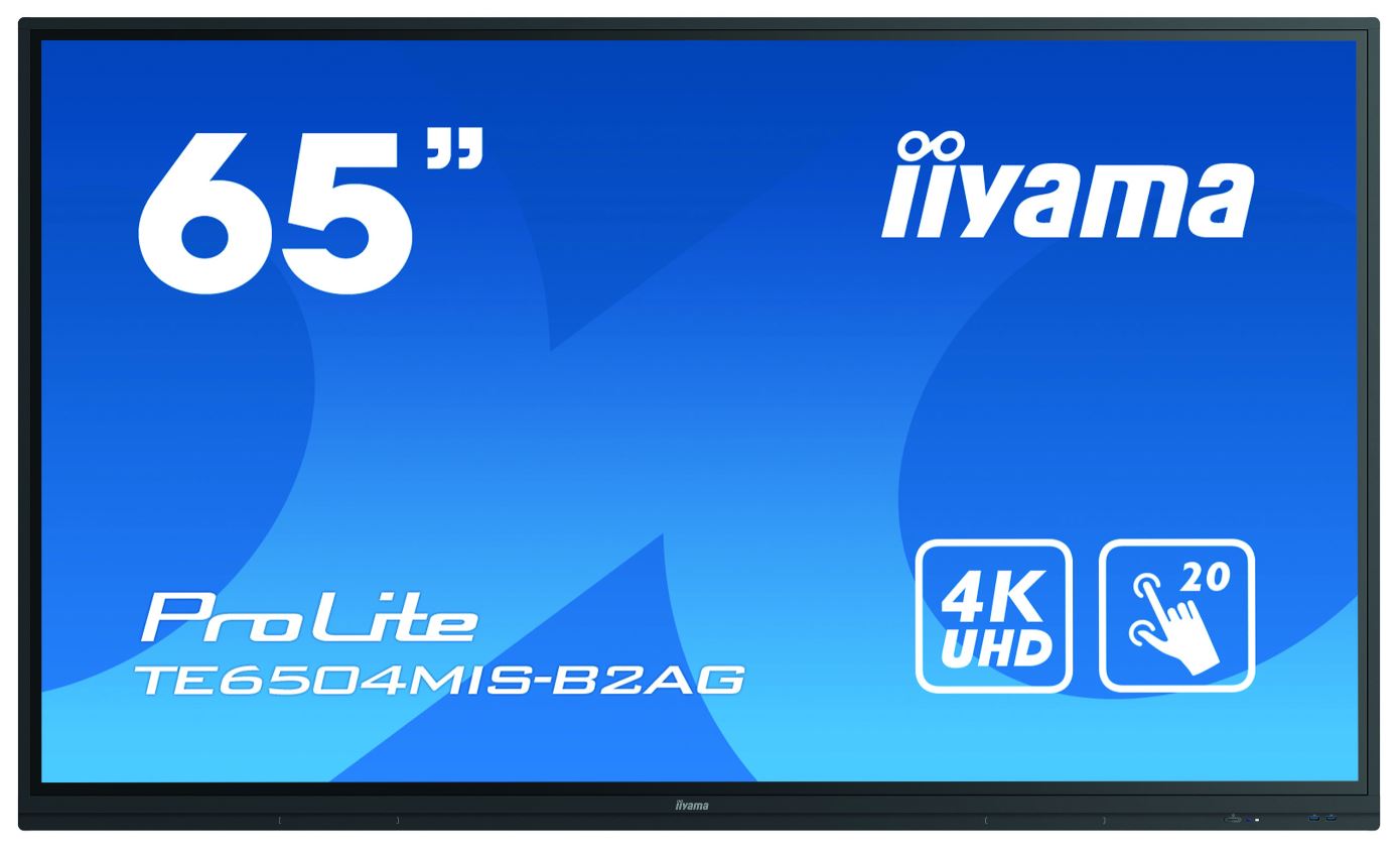 מסך אינטראקטיבי IIYAMA ProLite 65" TE6504MIS-B2AG IPS 20pt Touch 4K Interactive
