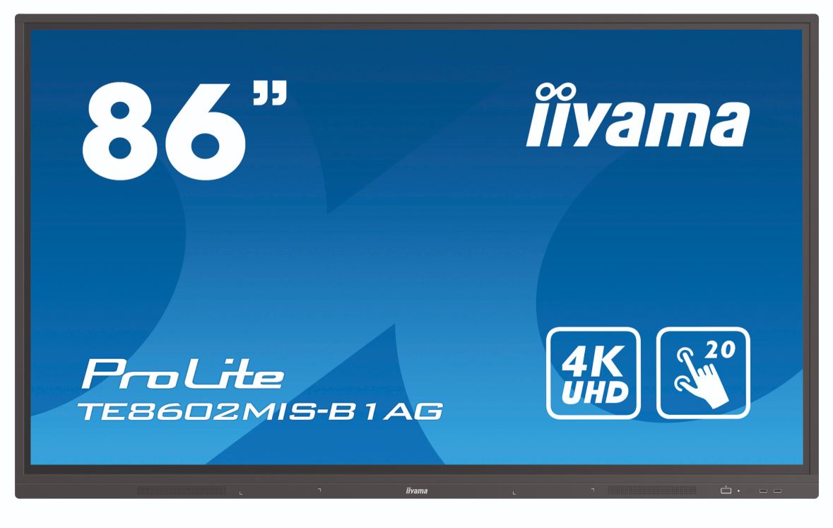 מסך אינטראקטיבי IIYAMA ProLite 86" TE8602MIS-B1AG IPS 20pt Touch 4K Interactive