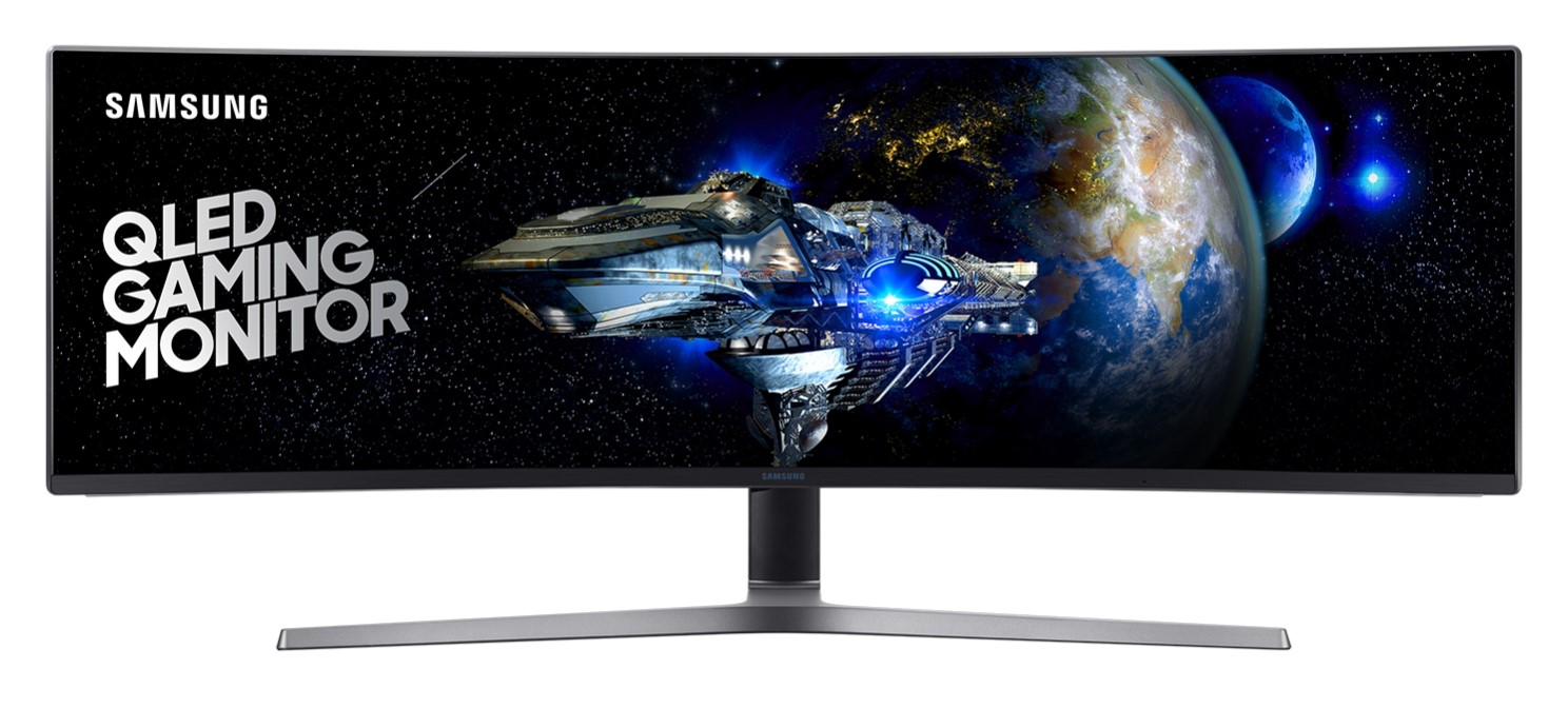 מסך גיימינג קעור Samsung LCD 49" C49HG90DMR Super Ulltra Wide 32:9 VA Panel HDR UWFHD 144Hz DP USB3.0