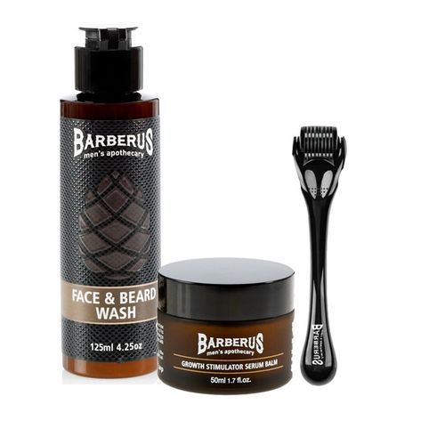 ברברוס מארז מאובזר לעידוד צמיחת הזקן Barberus Growth Stimulation Accessorized Kit