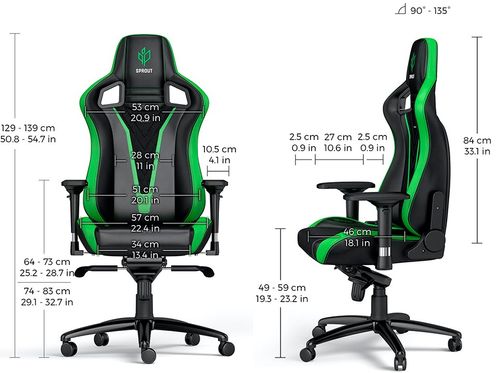 כסא גיימינג Noblechairs EPIC SPROUT Gaming Chair Black/Green