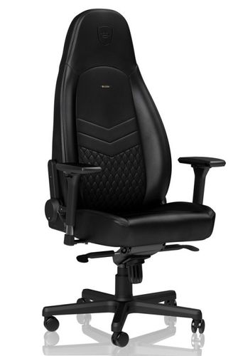 כסא גיימינג עור אמיתי Noblechairs ICON Real Leather Gaming Chair Black