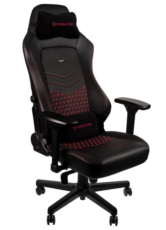 כסא גיימינג עור אמיתי Noblechairs HERO Real Leather Gaming Chair Black/Red