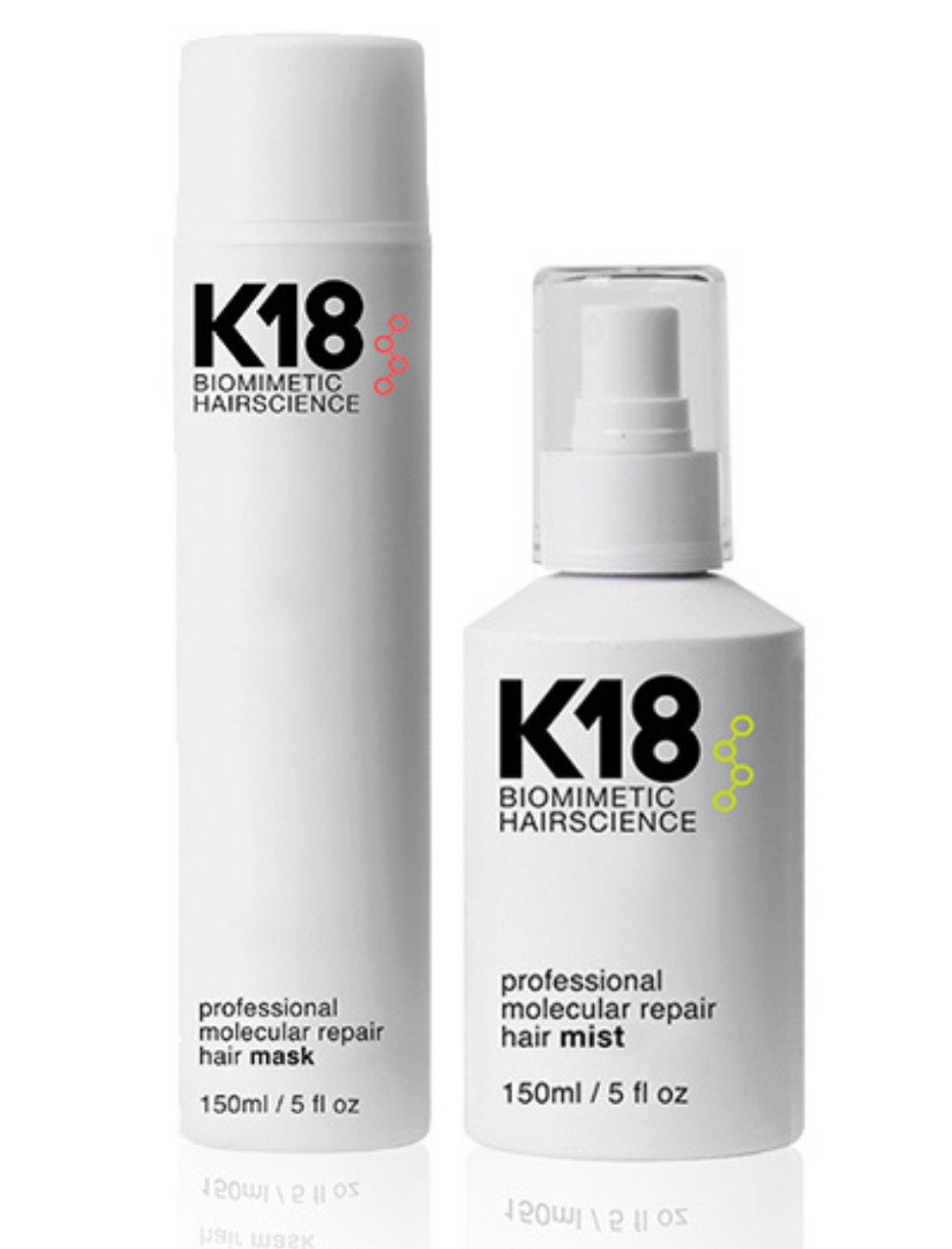 מארז ספרי ומסכה לשיקום מולקולרי של שיער K18 Hair Mist and Mask Kit