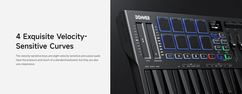 מקלדת שליטה ניידת מקצועית 25 קלידים DMK25PRO מבית DONNER