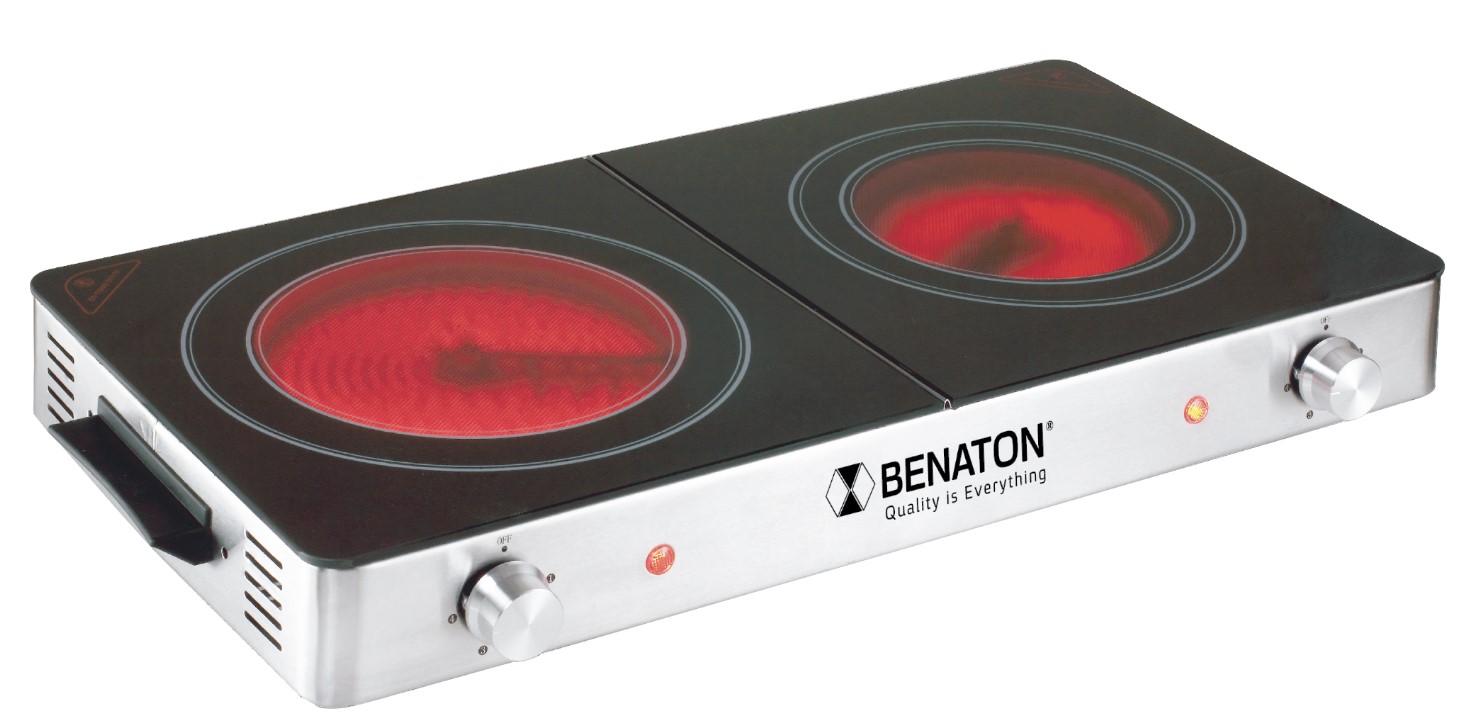 פלטה קרמית כפולה Benaton BT-4022