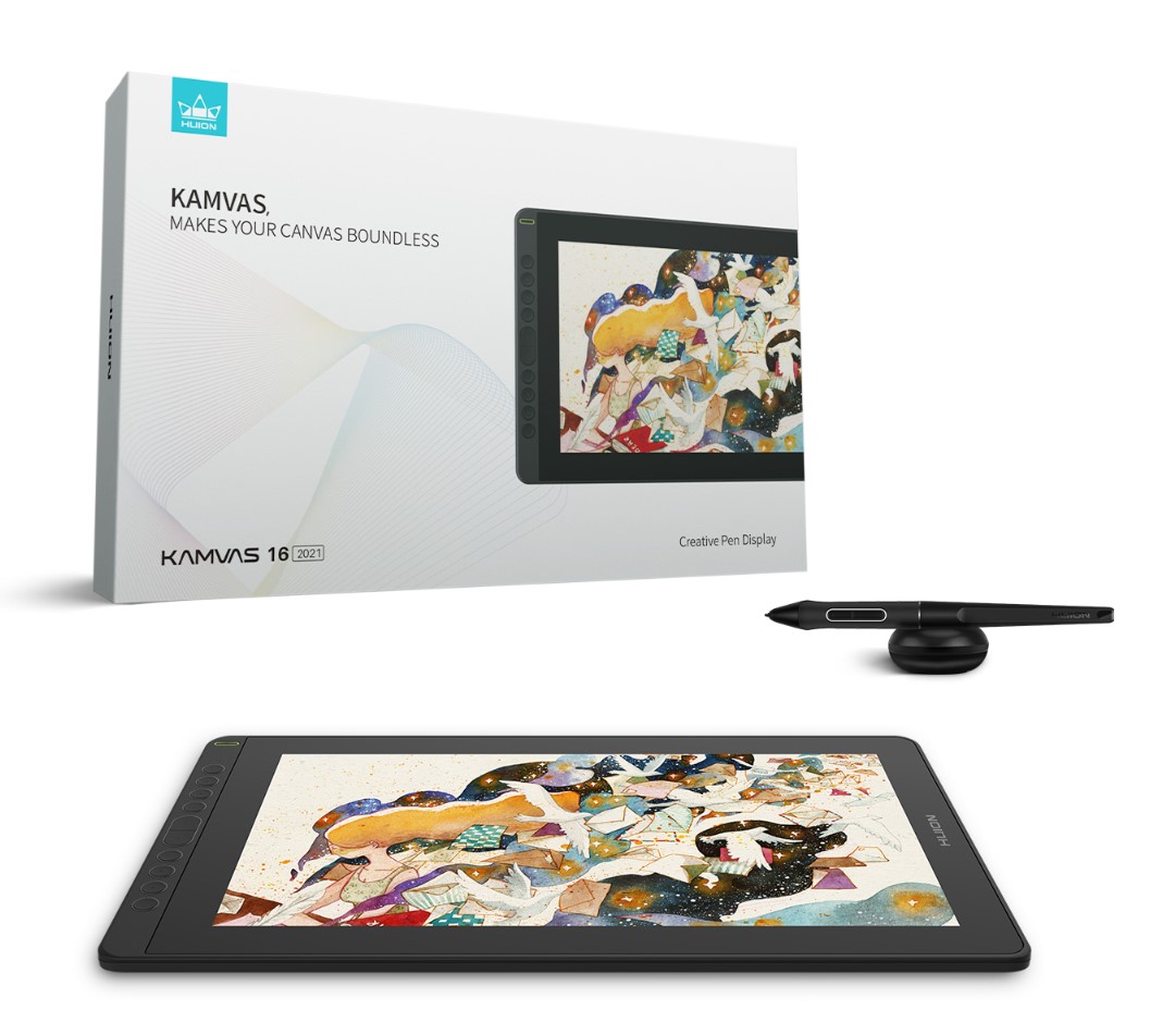 לוח גרפי Huion Kamvas 16 (2021) Black (GS1562) Drawing Display