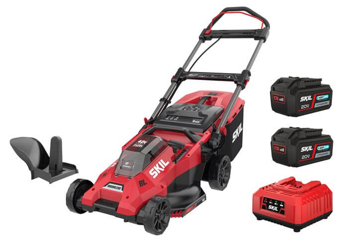 מכסחת דשא 40V(2x20V) Brushless רוחב 43 ס"מ + 2 סוללות 4.0Ah + מטען * תיק נשיאה