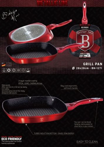 מחבת גריל איכותית Berlinger Haus Metallic BH-1947