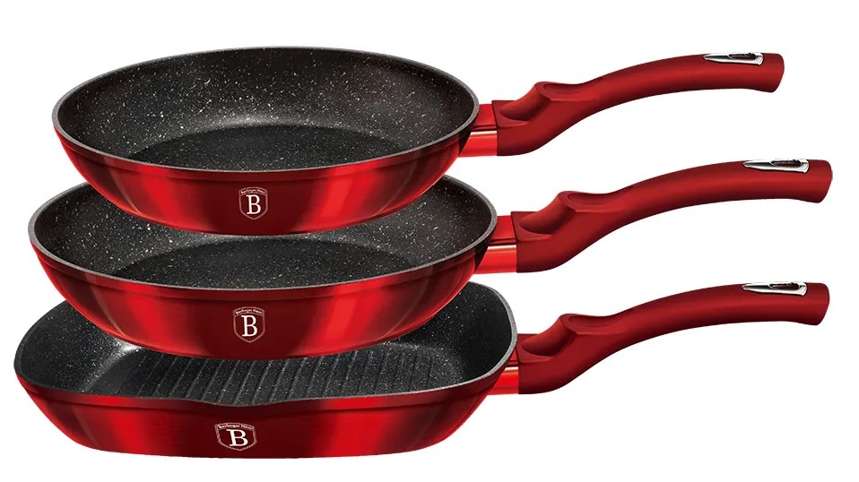 סט 3 מחבתות איכותיות Berlinger Haus Metallic BH-1289