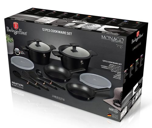 סט 8 כלי בישול 12 חלקים Berlinger Haus Monaco BH-7097