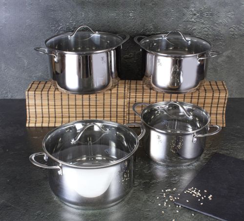 סט 4 כלי בישול איכותיים Berlinger Haus Silver BH-6663