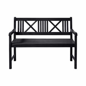 ספסל גינה דו מושבי שחור ROSENBORG bench