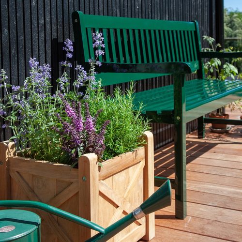 ספסל גינה תלת מושבי ירוק BRIGHTON bench