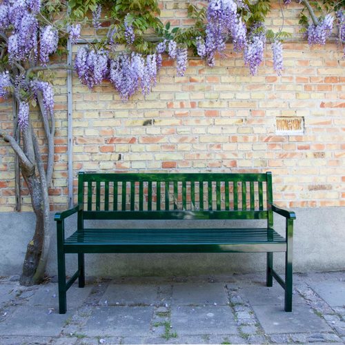 ספסל גינה תלת מושבי ירוק BRIGHTON bench