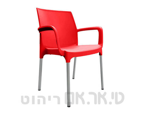 כסא דגם אלגנט עם ידיות אדום