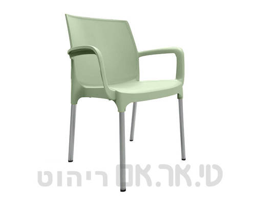 כסא דגם אלגנט עם ידיות ירוק בהיר